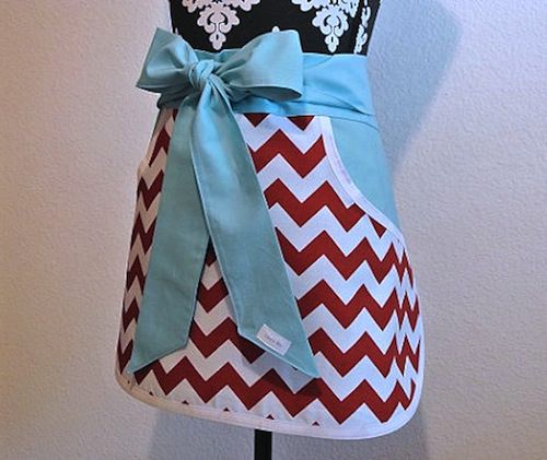 red chevron apron