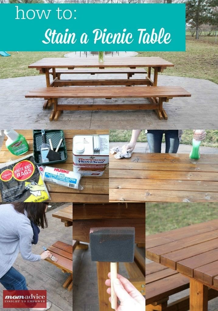 How to Stain a Picnic Table - MomAdvice