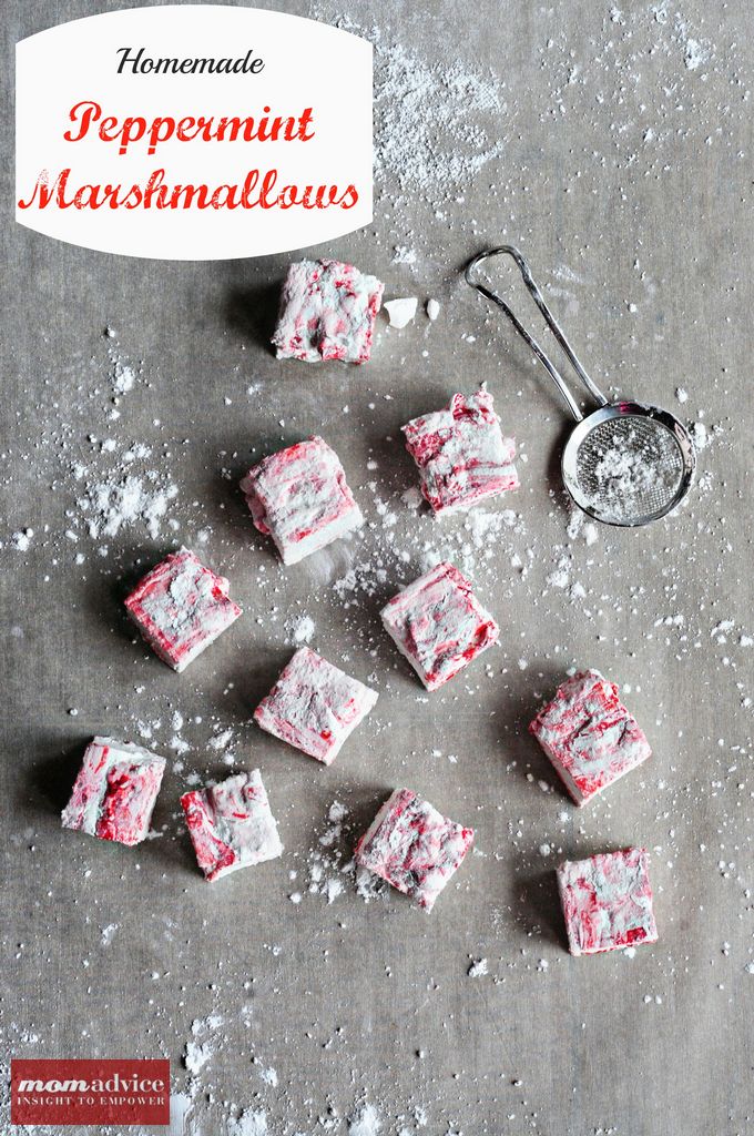 Homemade Peppermint Marshmallows from MomAdvice.com