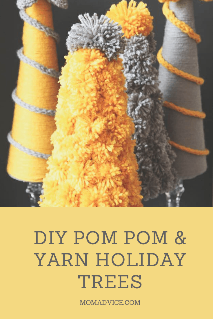 DIY yarn holiday trees MomAdvice.com