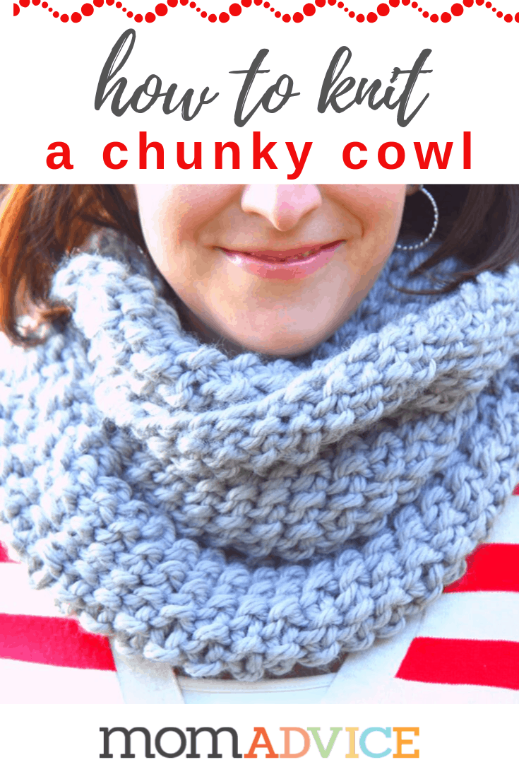 how to knit a chunky cowl