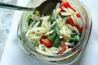 Spinach & Tomato Orzo Pasta Salad