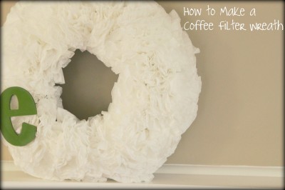 How to Make a Monogrammed Coffee Filter Wreath