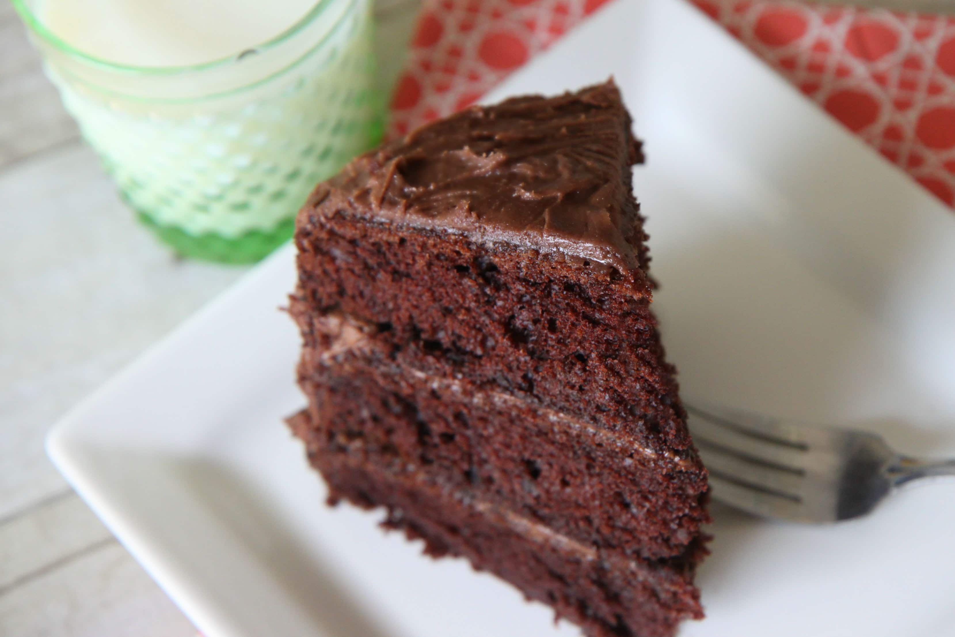 Chocolate Almond Cake With Chocolate Cream Cheese Frosting