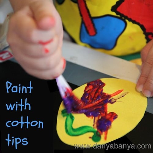 Paint with cotton tips