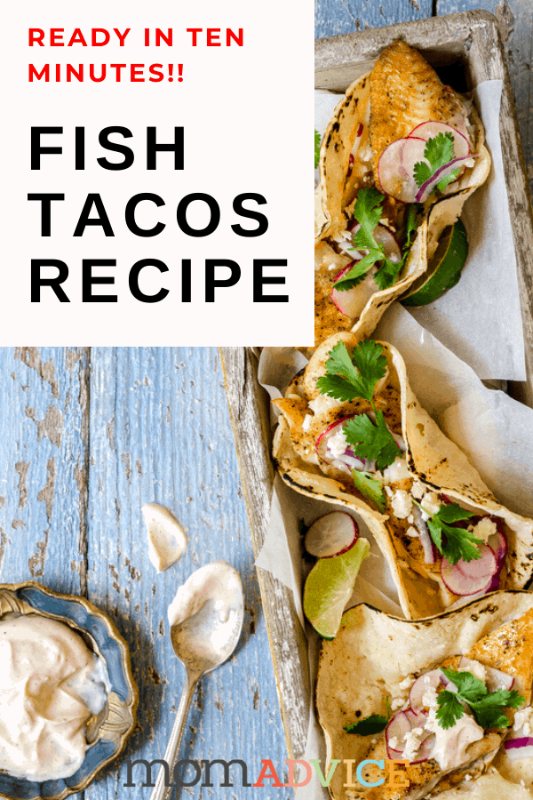10 Minute Fish Tacos Recipe header