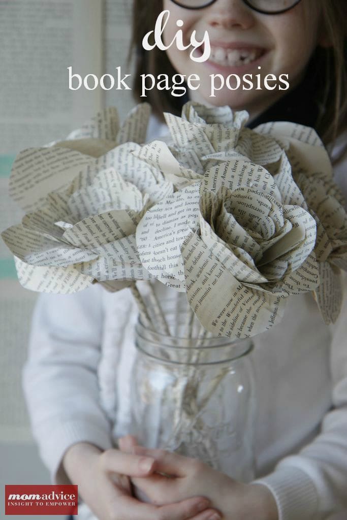 DIY Book Page Flower Tutorial (With Free Printable)