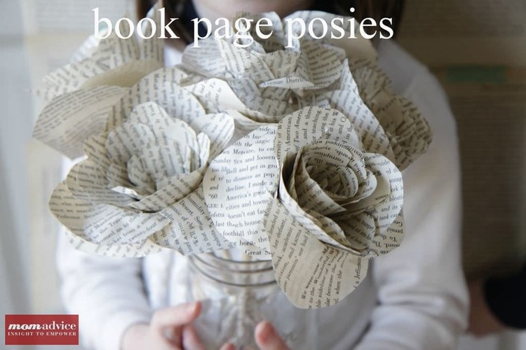Book Page Flowers
