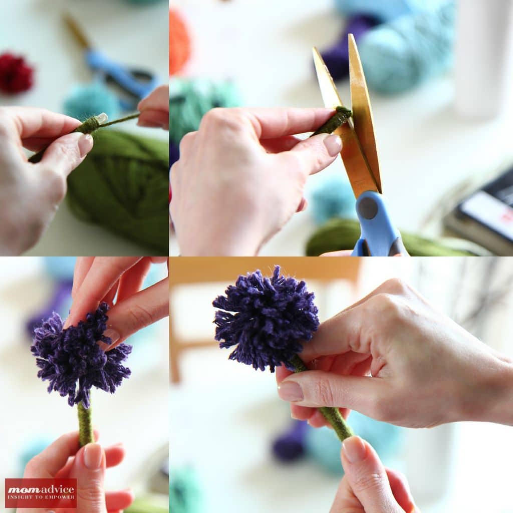 How to Make a Pom-Pom Flower Bouquet