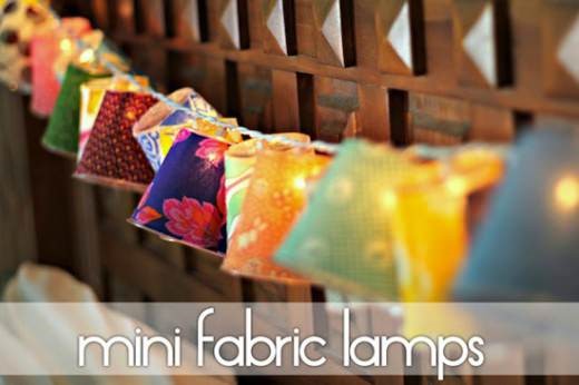 mini fabric lamps
