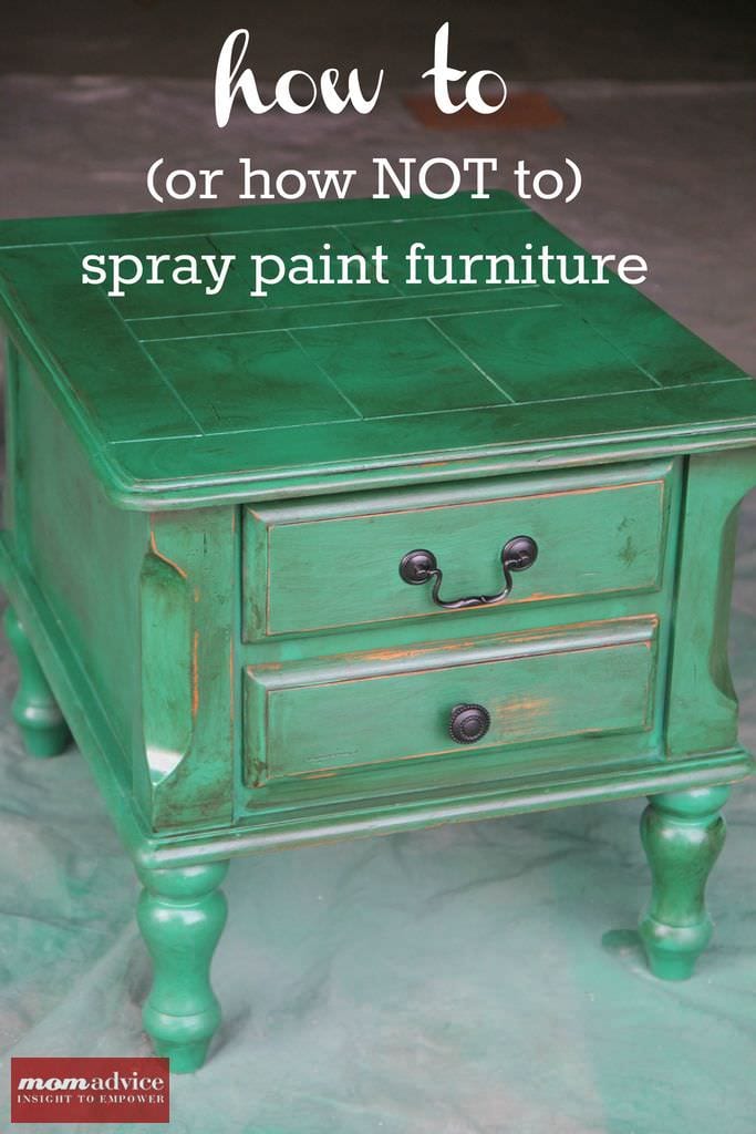 How to (or how NOT to) Spray Paint Furniture
