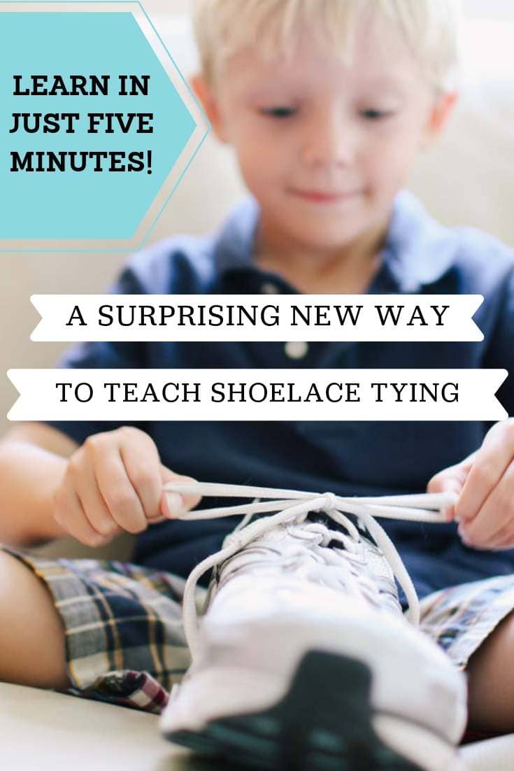 teach a kid to tie a shoe