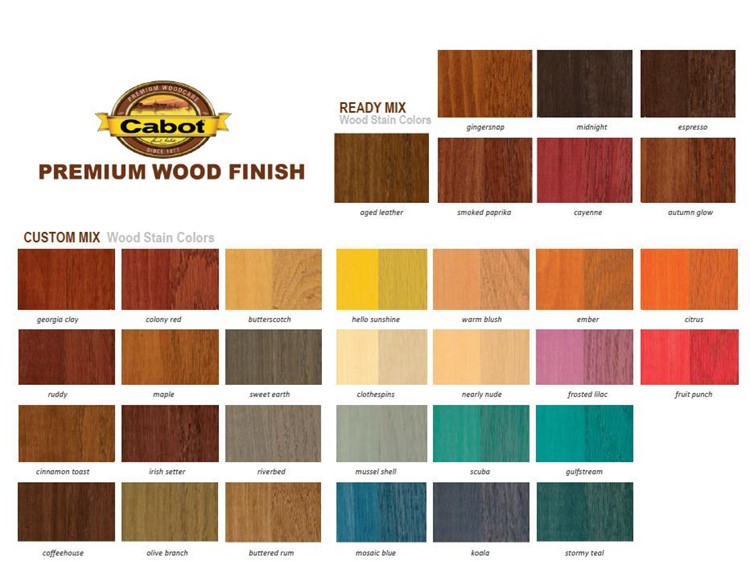 Premium Wood Finish Colors