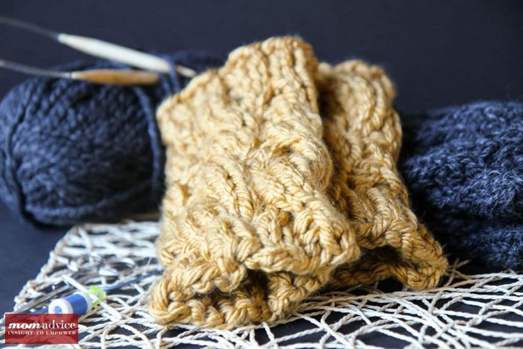 Easy Knitted Boot Cuffs (a 2 hour knit project)  featured on MomAdvice.com.