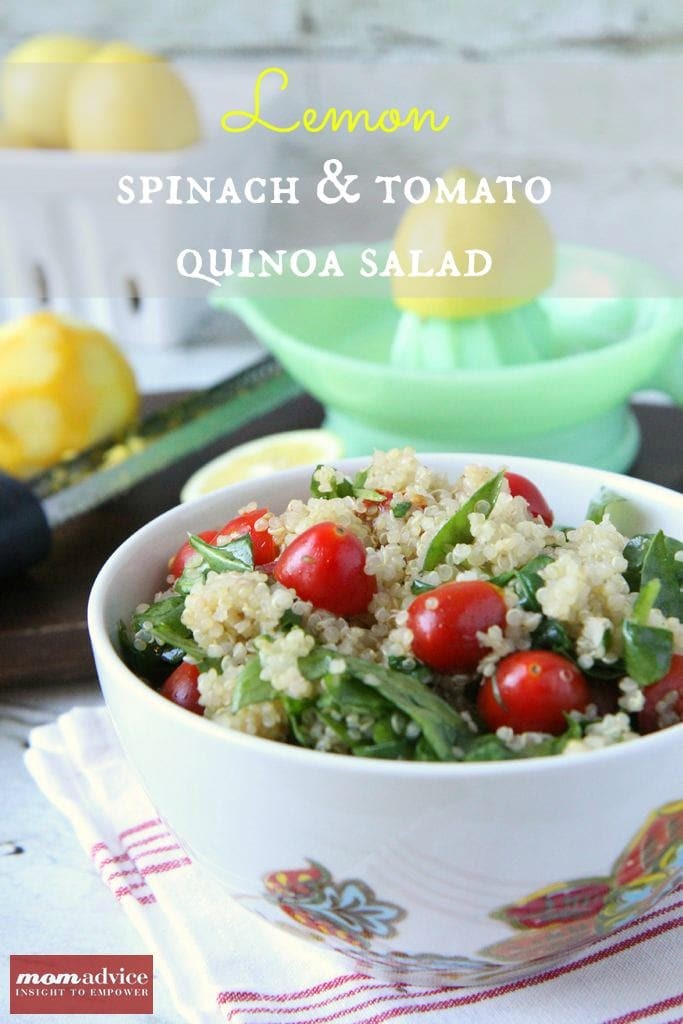 Lemony Spinach & Tomato Quinoa Salad