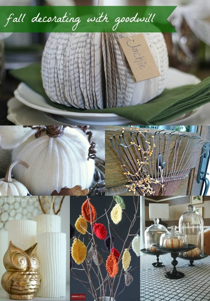 Fall Decorating With Goodwill Store Items from MomAdvice.com.