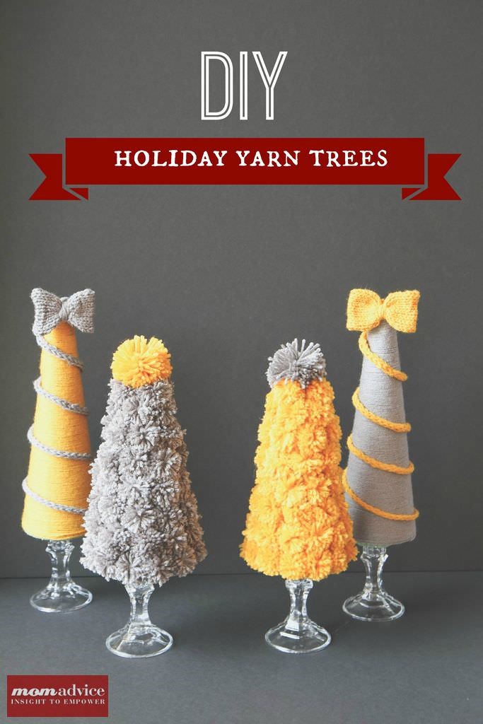 DIY Holiday Yarn Trees from MomAdvice.com.
