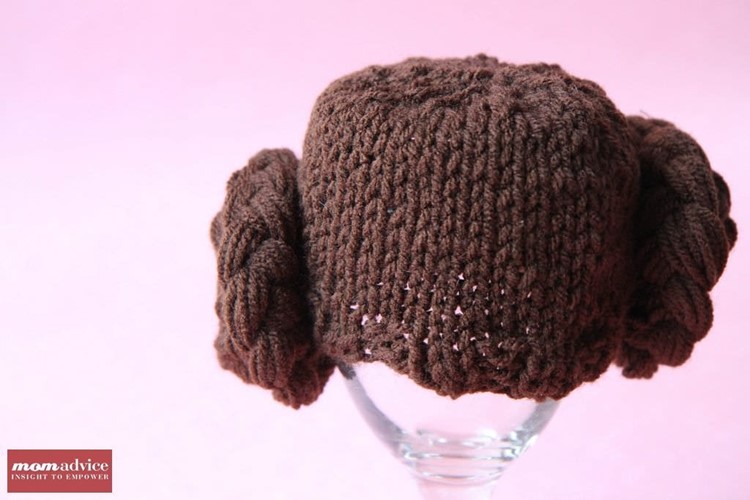 Knitted Princess Leia Hat from MomAdvice.com.