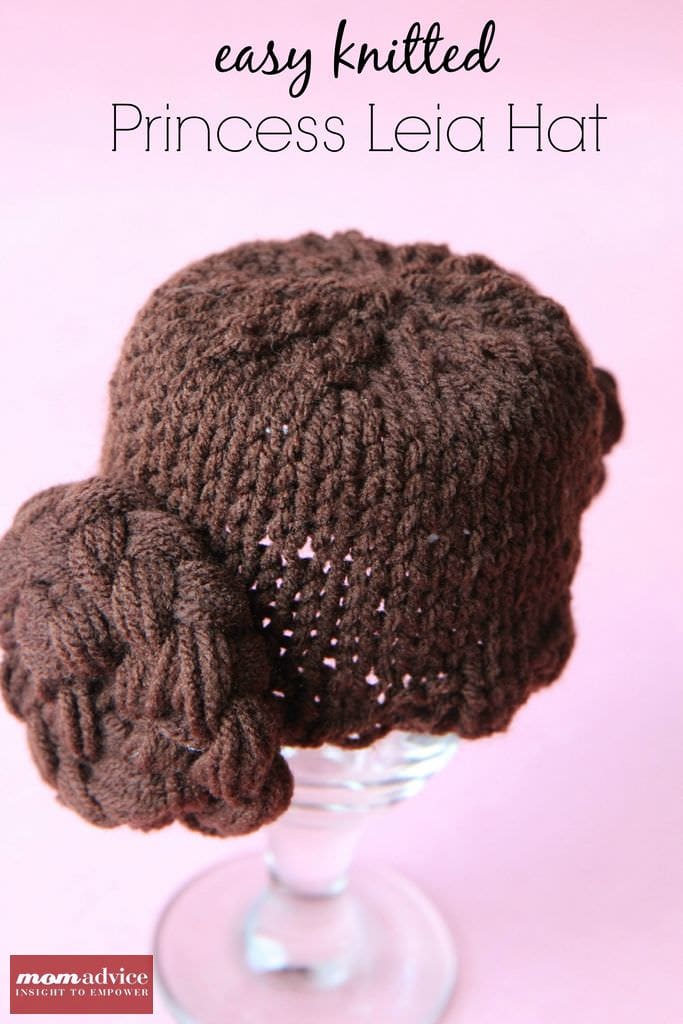 Knitted Princess Leia Hat