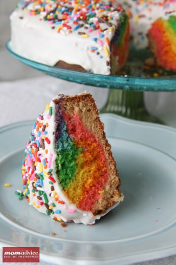 Gluten-Free Rainbow Bundt Cake - MomAdvice