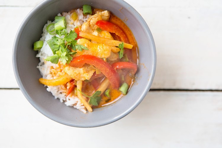 Thai Coconut Chicken Curry #recipe via Shaina Olmanson at MomAdvice.com