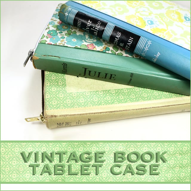 Vintage Book Tablet Case at Stamped in His Image