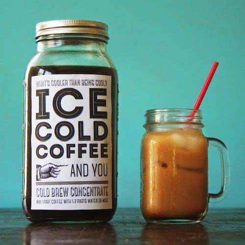 Ice cold coffee gift via Saturday Crafternoons