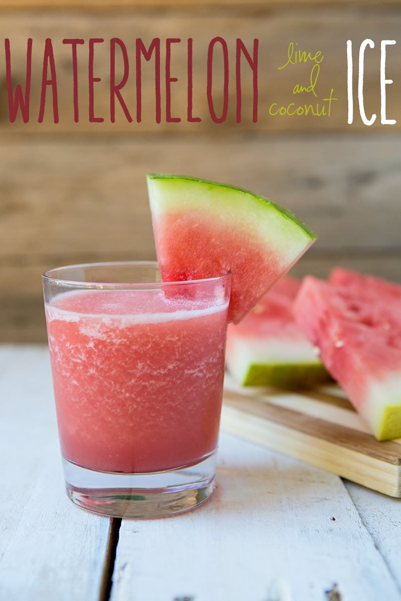 Watermelon Coconut Lime Ice Smoothies