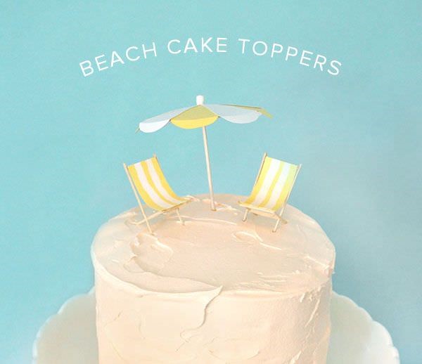 Beach cake toppers via Oh Happy Day