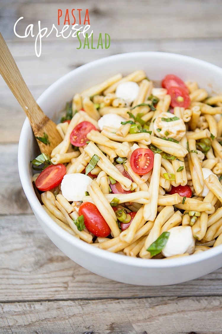 Caprese Pasta Salad #recipe via MomAdvice.com