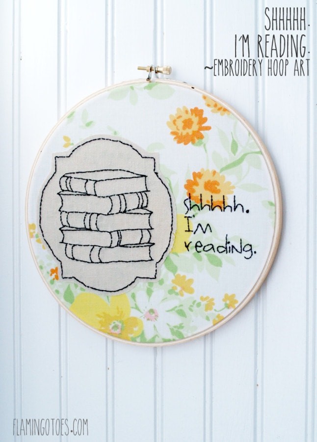 Reading Embroidery Hoop Art via Thirty Handmade Days