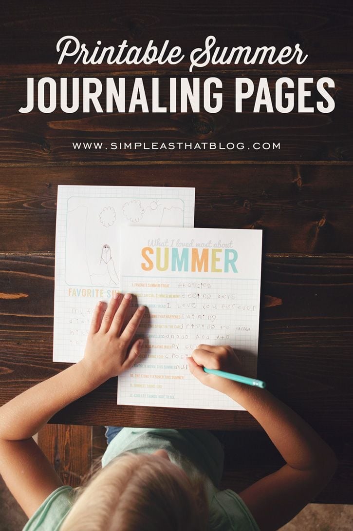 Summer journaling pages from Simple As That via Thirty Handmade Days