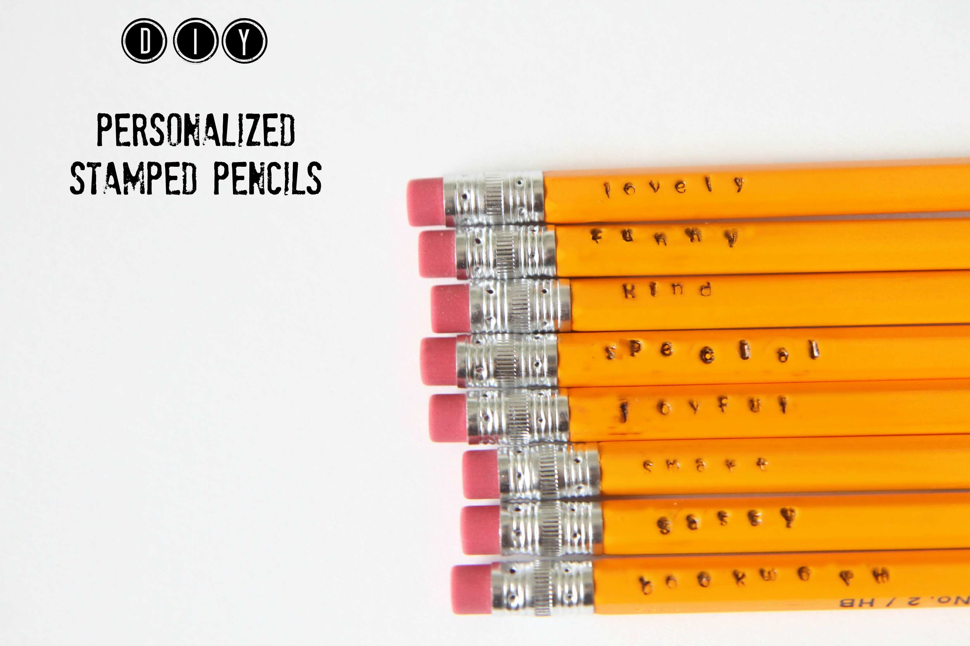 DIY Personalized Stamped Pencils