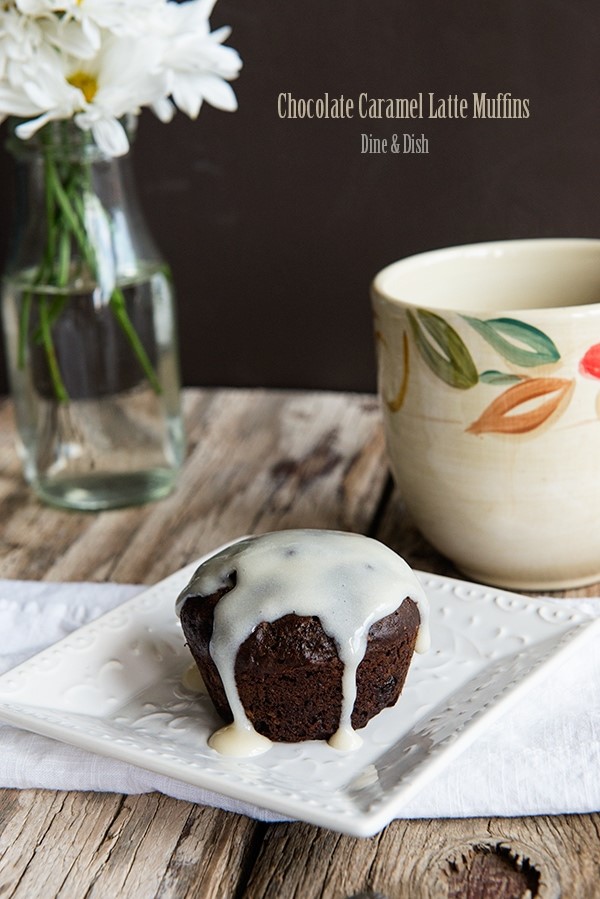 Chocolate-Caramel-Latte-Muffins via Dine and Dish