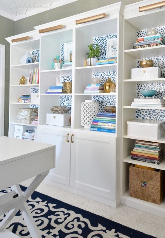DIY Styled Bookcase via Centsational Girl