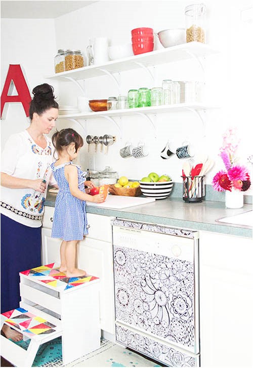 alisa-burke-in-the-kitchen via Design Mom