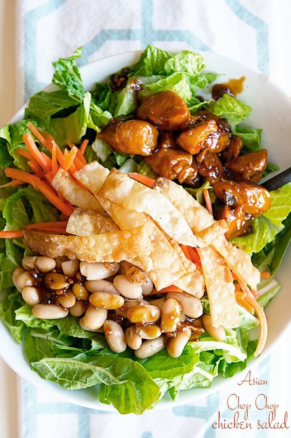 Asian chop chicken salad via Dine and Dish