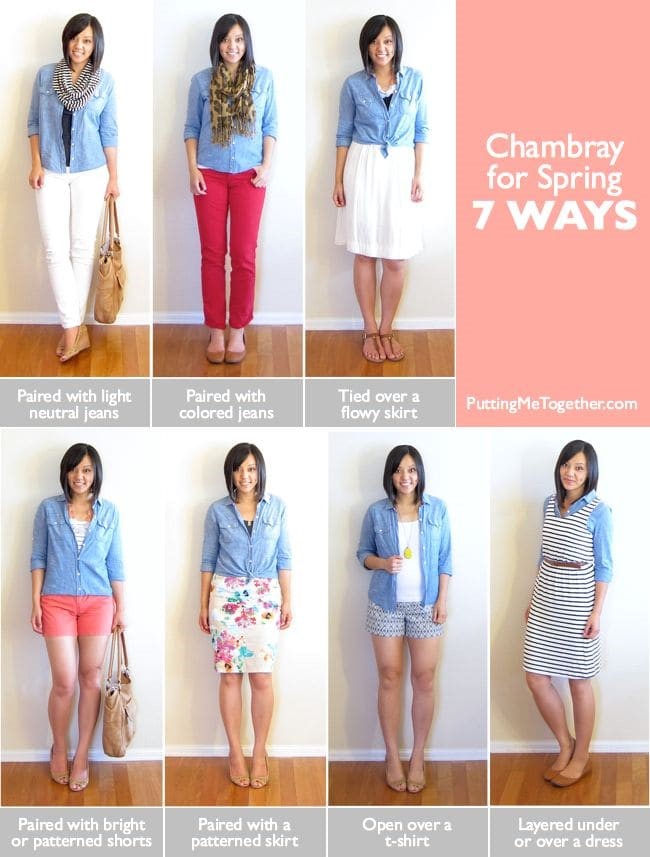7 Ways to Wear Chambray via Putting Me Together