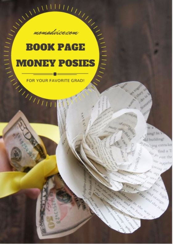 DIY Money Book Page Posies from MomAdvice.com