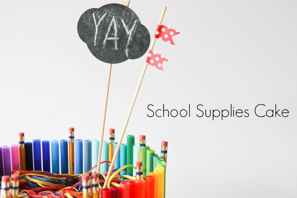 How to Make a School Supplies Cake