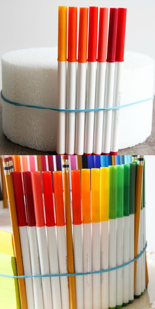School supplies cake tutorial