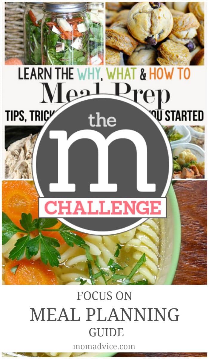 M Challenge Focus on Meal Planning Guide a notebook full of tips, tricks & recipe links