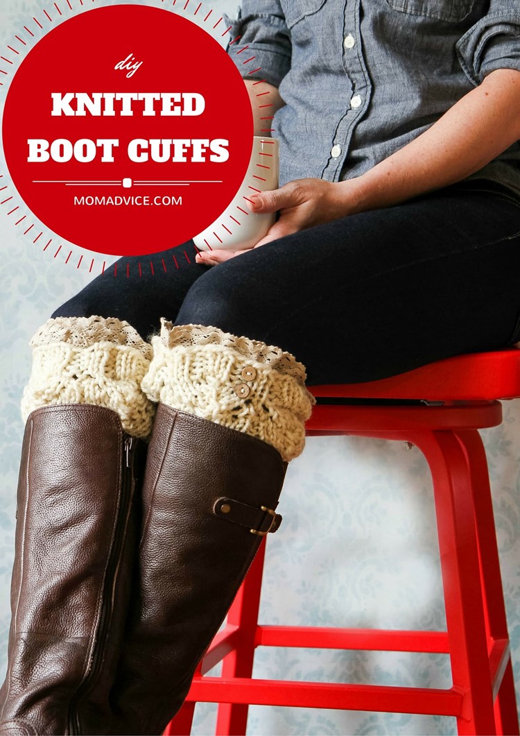 DIY Knitted Boot Cuffs from MomAdvice.com