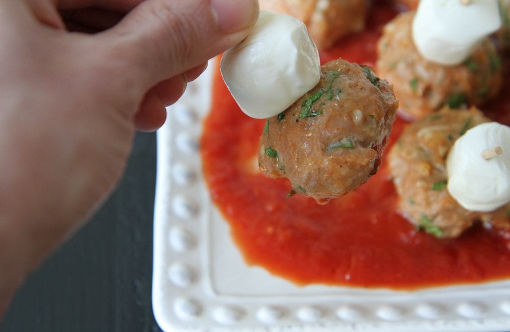 Gluten-Free Meatball Sub Game Day Appetizer