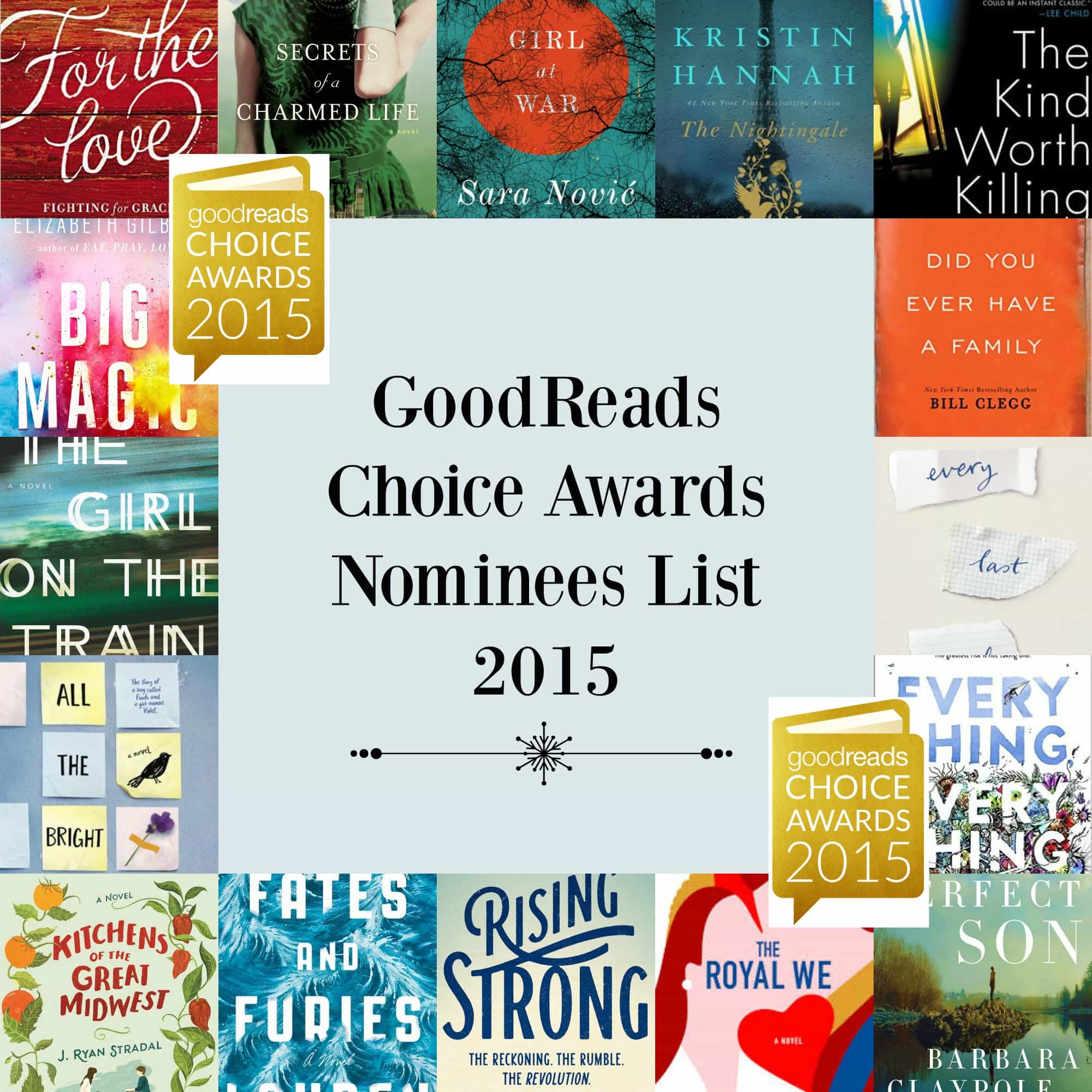 2015 GoodReads Choice Awards Nominees
