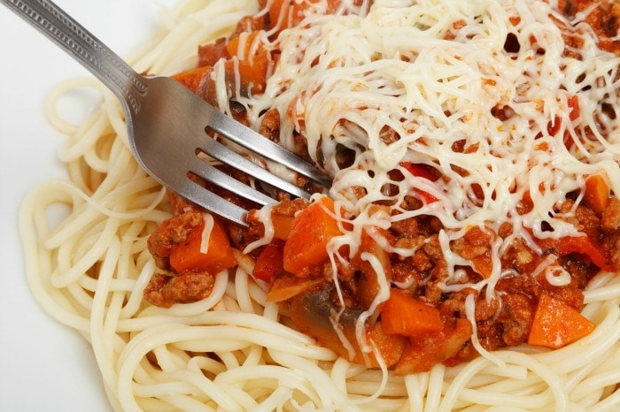 Batch cook dinners like spaghetti