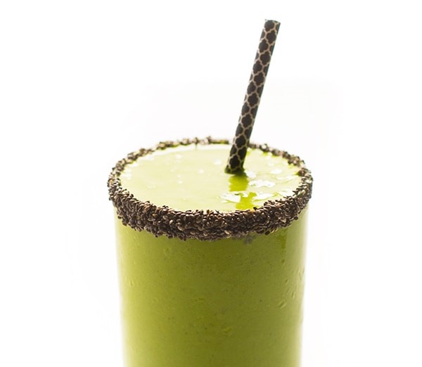 Coconut Mango Green Smoothie - perfect for a snack or breakfast.
