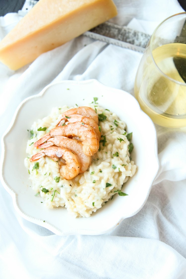 Parmesan Risotto With Roasted Shrimp from MomAdvice.com