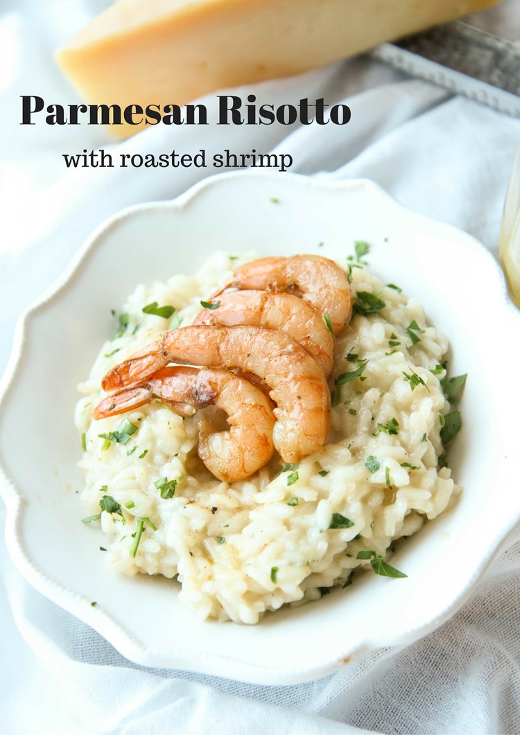 Parmesan Risotto With Roasted Shrimp from MomAdvice.com