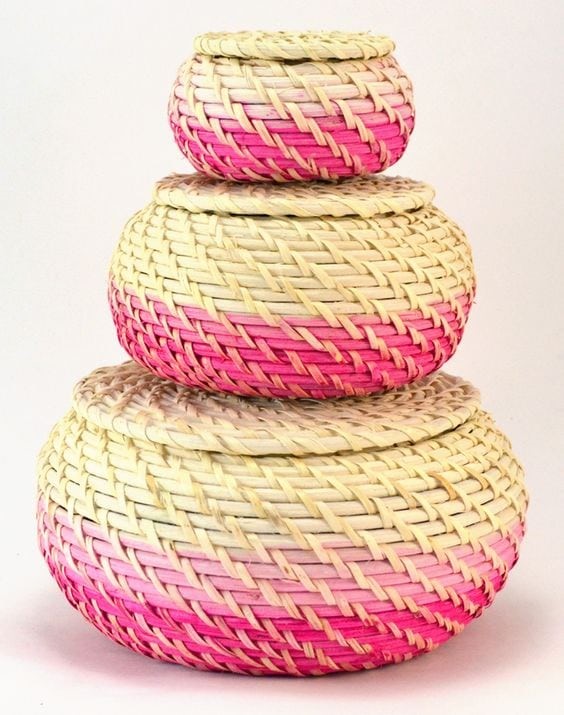 Dip-Dyed Storage Baskets via Dream a Little Bigger